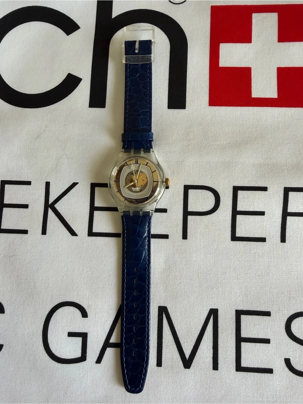Swatch Hidden View SAK117 Automatic Skeleton Watch 1995  New old stock